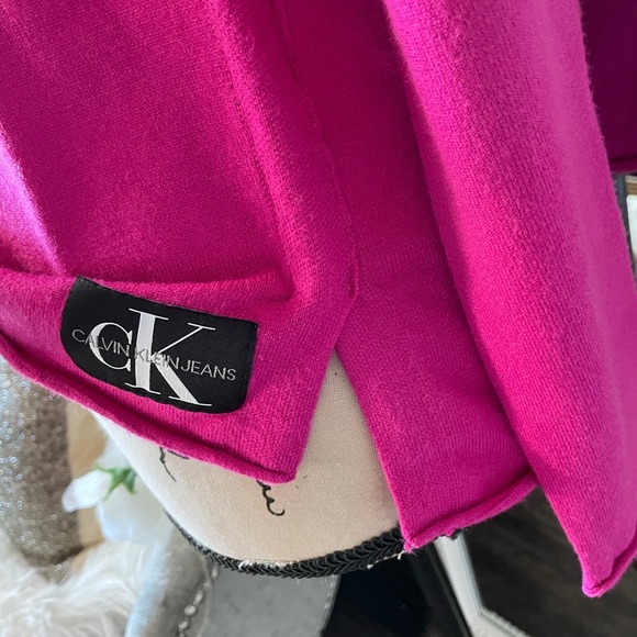 Pink Calvin Klein Long Sleeve Knit Top XS - Picture 6 of 7